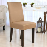 Foto vitrine capa para cadeira caramelo